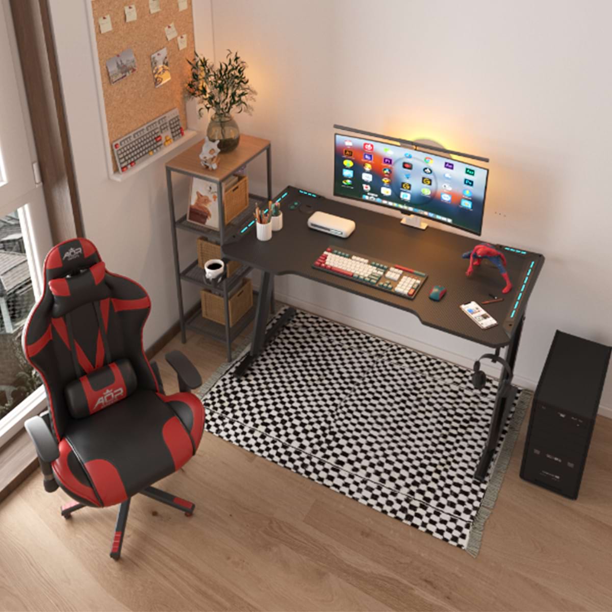 Z Shaped Eco-Friendly 100/120/140cm Gaming Desk For Office Z2-7 Bureau de jeu écologique en forme de Z 100/120/140 cm pour le bureau Z2-7