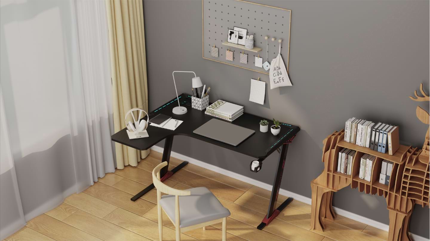 Ergonomic Design P2 Grade Particle Board Gaming Desk For Office L1-7 Bureau ergonomique de jeu de panneaux de particules de qualité P2 de la conception pour le bureau L1-7
