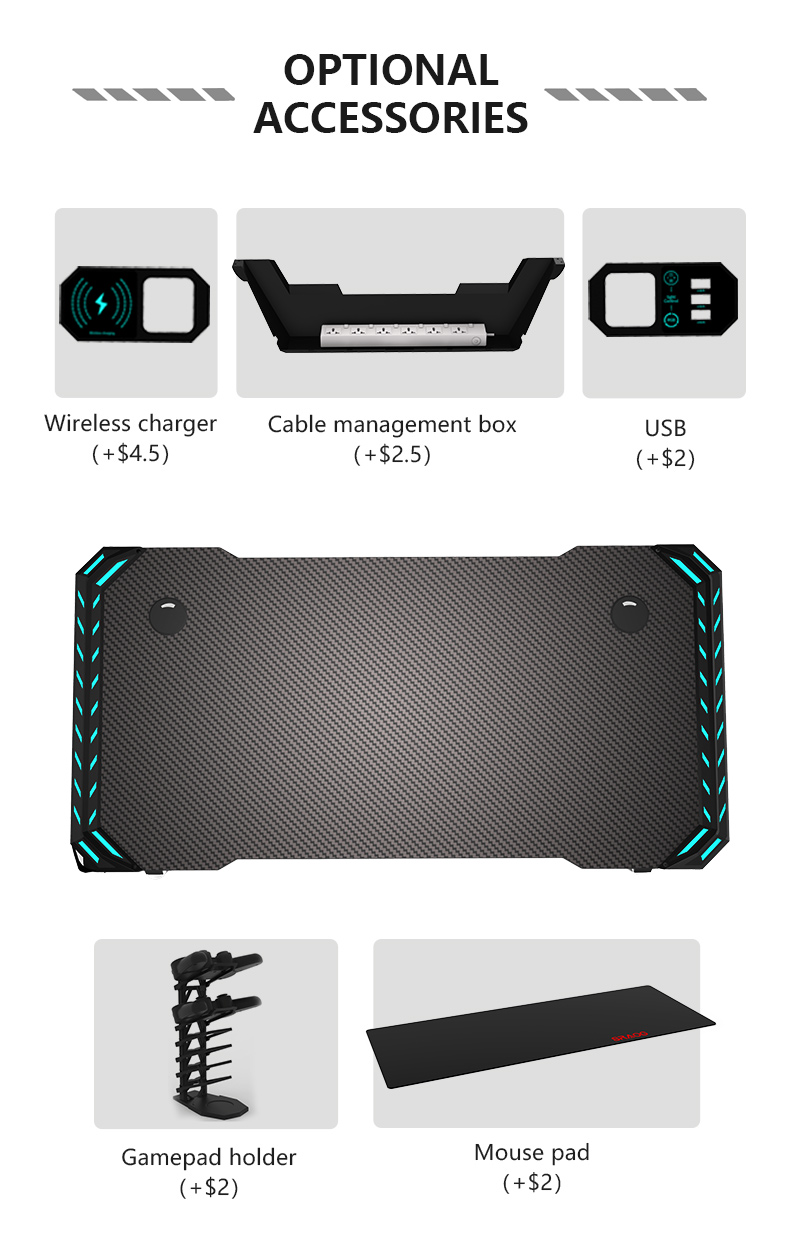 T Shaped Eco-friendly Ergonomic Design Office Gaming Desk T1-C Bureau de jeu de bureau de conception ergonomique et écologique en forme de T T1-C
