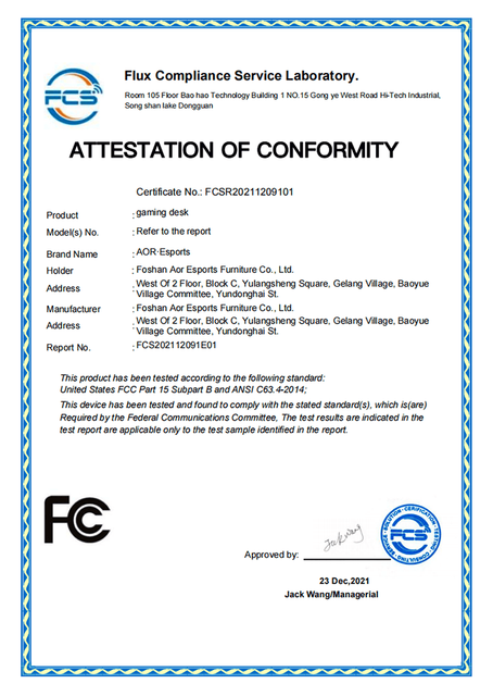 Certificats de qualité