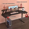 Bureau de bureau électrique à hauteur réglable AOR ESPORTS avec support pour écran