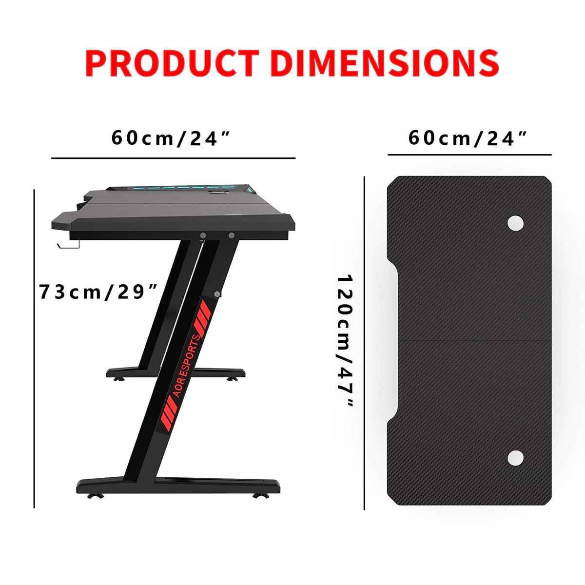 Bureau de jeu &eacute;cologique en forme de Z 100/120/140 cm pour le bureau Z2-7