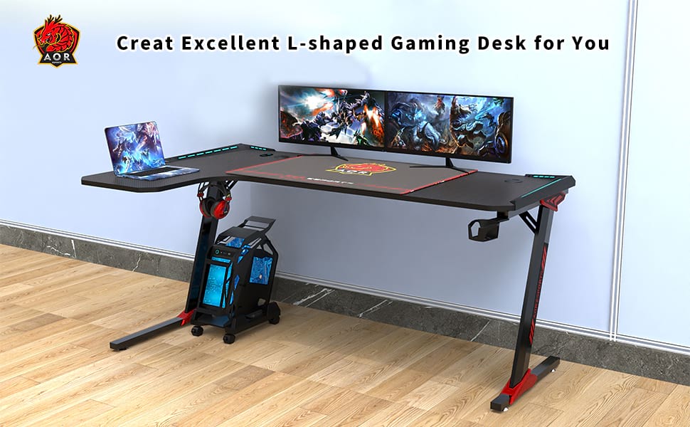 Bureau ergonomique de jeu de panneaux de particules de qualit&eacute; P2 de la conception pour le bureau L1-7