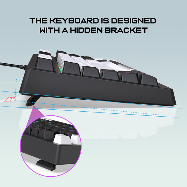 Clavier de jeu G69 clavier filaire sensation mécanique esports RGB lueur 87 touches bureau maison