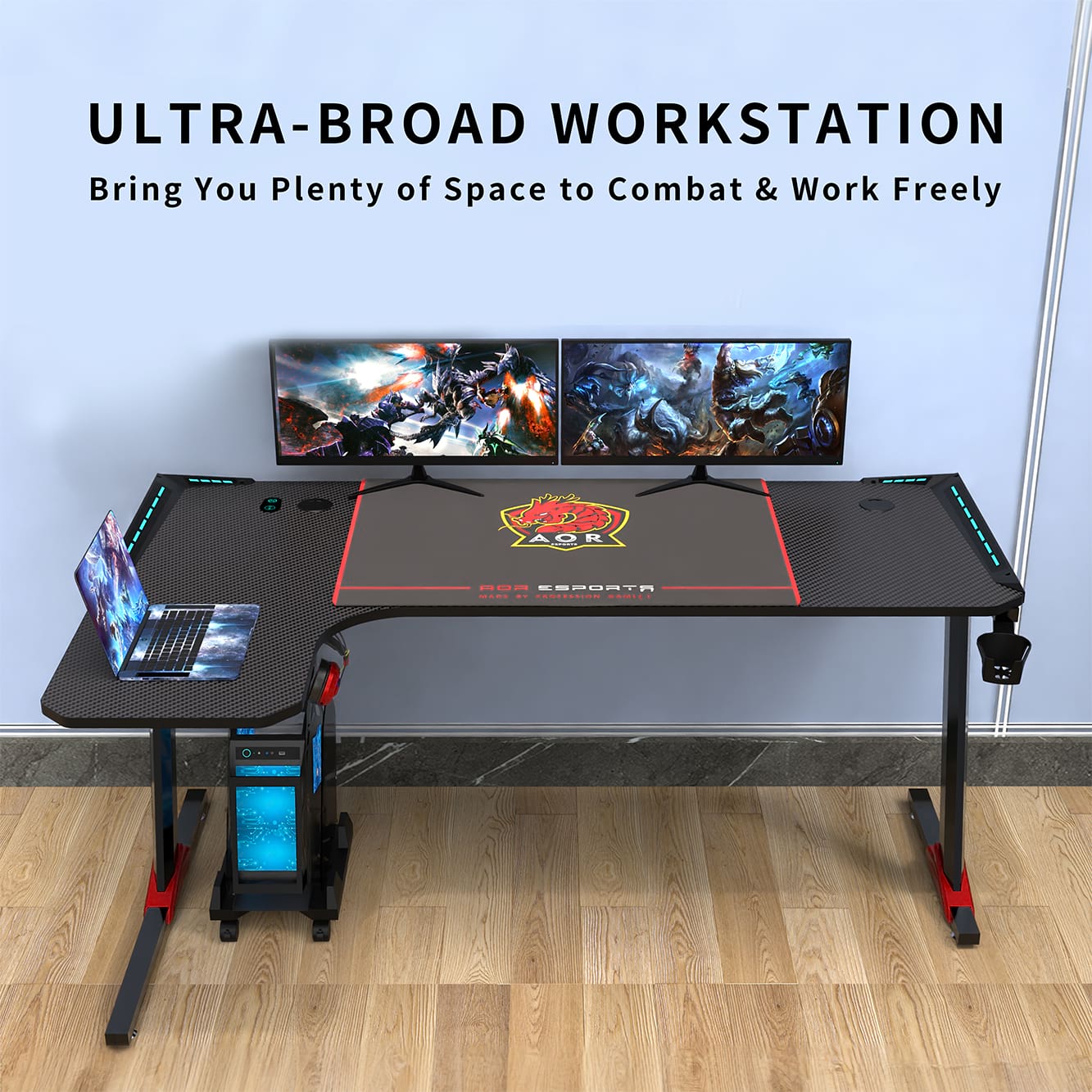 Bureau ergonomique de jeu de panneaux de particules de qualit&eacute; P2 de la conception pour le bureau L1-7