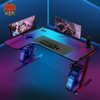Aor Esports Panneau de particules écologique en forme de L, lumière RVB, 140/160 cm, bureau de jeu L1-7