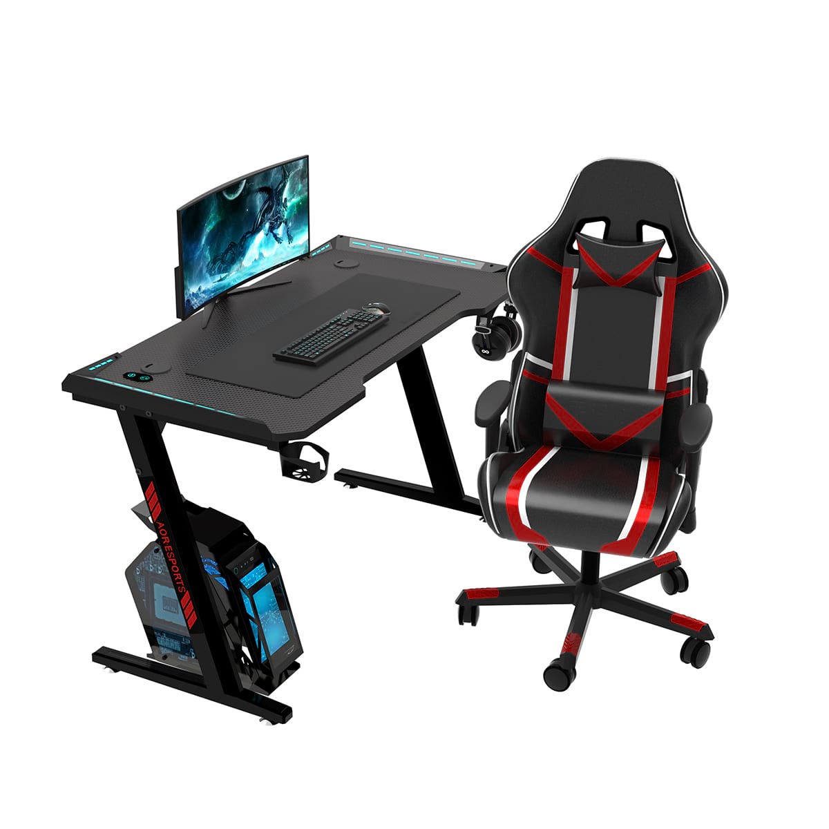 Bureau de jeu &eacute;cologique en forme de Z 100/120/140 cm pour le bureau Z2-7