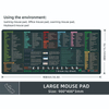 Tapis de souris avec touches de raccourci anglaises complètes, grand tapis de bureau pour ordinateur ip, Europe et états-unis, antidérapant, sale