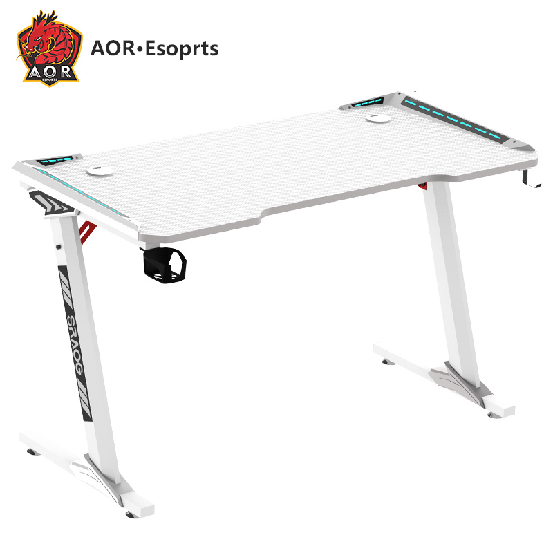 Bureau de jeu écologique en forme de Z, Texture en Fiber de carbone, pour la maison Z5-7