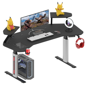 Bureau de bureau électrique à hauteur réglable AOR ESPORTS avec support pour écran