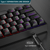 Clavier mécanique filaire de sport électronique clavier mécanique à axe vert clair à 61 touches enfichable