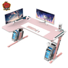 Aor Esports Panneau de particules écologique en forme de L, lumière RVB, 140/160 cm, bureau de jeu L1-7