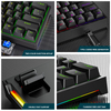 Clavier mécanique filaire de sport électronique clavier mécanique à axe vert clair à 61 touches enfichable