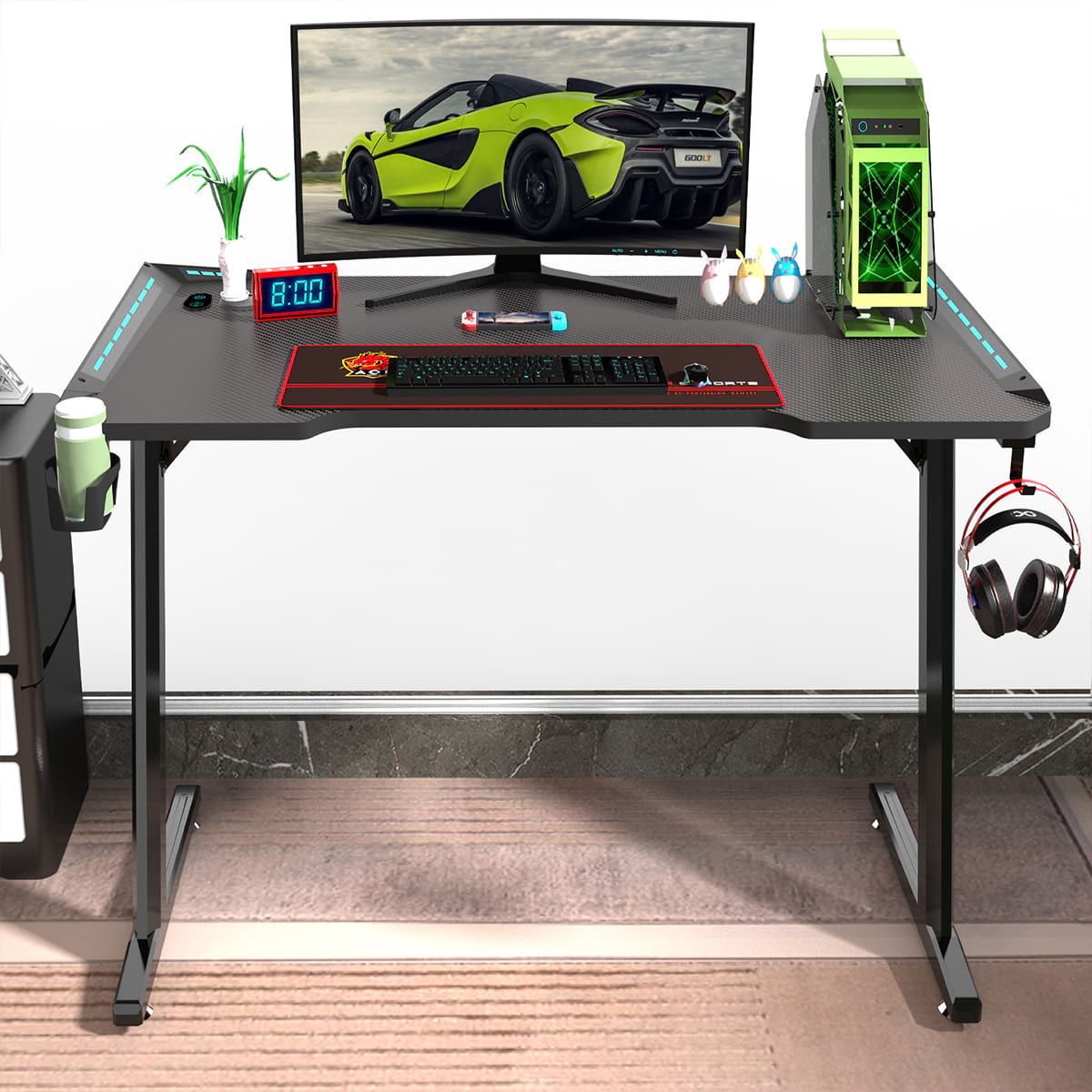 Bureau de jeu &eacute;cologique en forme de Z 100/120/140 cm pour le bureau Z2-7