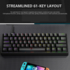 Clavier mécanique filaire de sport électronique clavier mécanique à axe vert clair à 61 touches enfichable